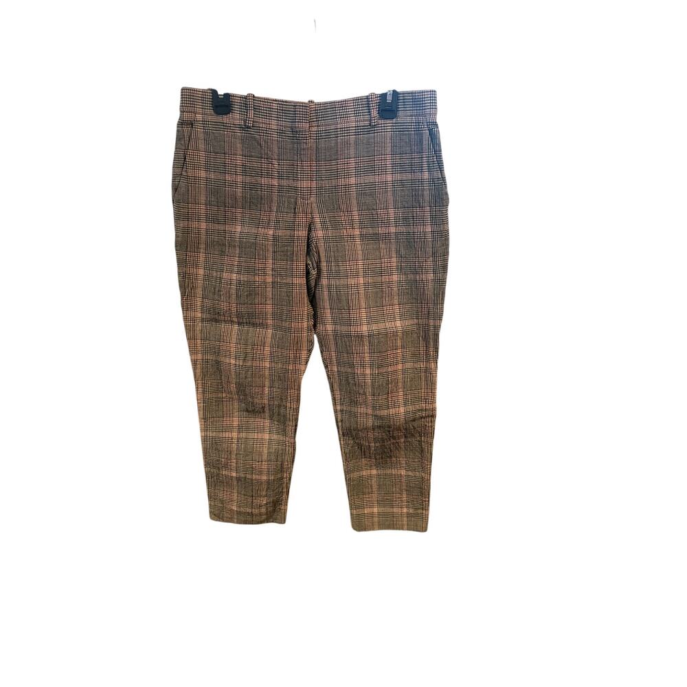 Theory wool plaid cropped pants